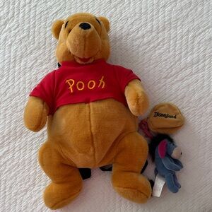 Winnie the Pooh Plush backpack “ vintage” but like “new” Disneyland Tag